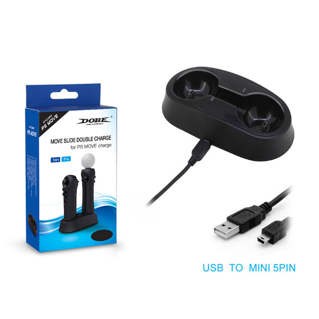 Dobe TP3-382 Move Controller Charging Dock for PS3 PS4 VR Motion Controller