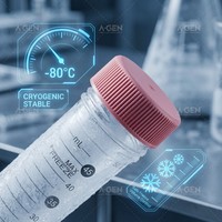 Tube de centrifugation stérile jetable de 50 ml avec bouchon à vis rose à étanchéité renforcée pour l'extraction d'acides nucléiques (biologique)