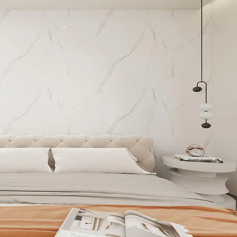 Wangbin 2024 nuovo prodotto 3D schiuma adesivo da parete carta da parati in marmo autoadesiva per la decorazione della parete interna