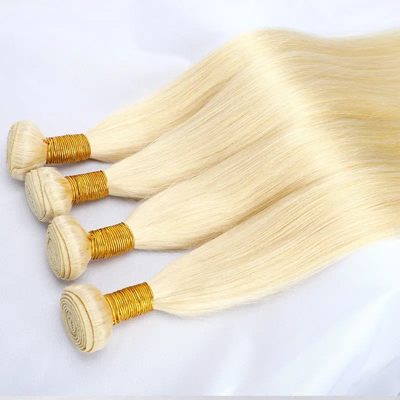 Vendedor de cabelo peruano 100% remy atacado, extensão de cabelo liso alinhado de cutícula 613 virgem pacote de vendedores de cabelo humano baratos