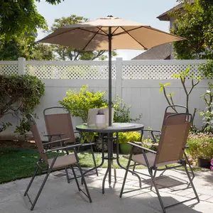 Outdoor <strong>Furniture</strong> <strong>6</strong> <strong>Piece</strong> Patio <strong>Garden</strong> <strong>Set</strong> with Dining Table - Product Image 2