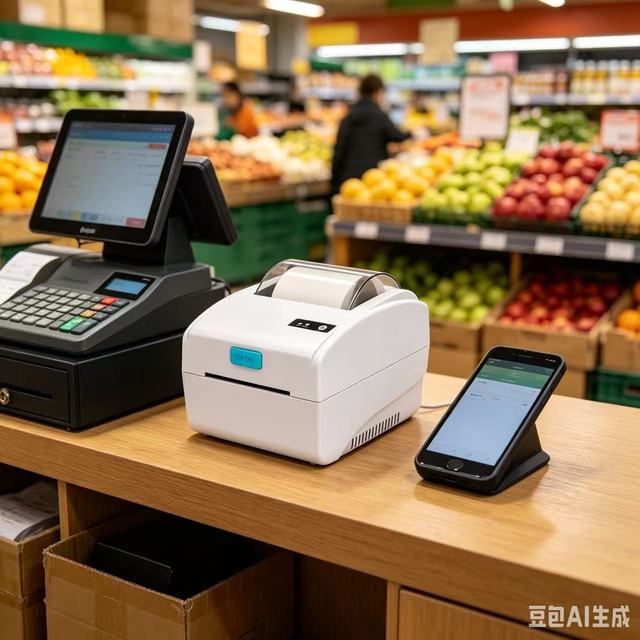 Thermal Shipping Label Printer Clear Label Maker with Waterproof Tape for Small Business - Widely Used for USPS UPS Ebay