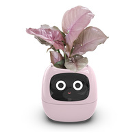 Jardinière intelligente Interaction Pot de fleurs intelligent Pot de fleurs intelligent mignon pour animaux de compagnie Pot de plante numérique balcon bureau Ai jardinière