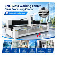 Centre d'usinage CNC 3 axes HMI pour le travail du verre 3000*1600mm, multifonctionnel, perçage, fraisage, rectification des bords, polissage avec changeur d'outils automatique