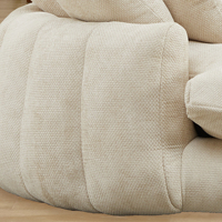 Sofá Cama Redondo Plegable de Chenilla de un Solo Asiento, Relleno de Espuma, Estilo Moderno, Fácil de Comprimir y Empacar, Disponible en Almacén de Canadá
