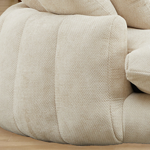 Canada Warehouse Foldable Round <b>Sofa</b> Large Chenille Relax Chair Modern Cloud Couch Easy Compression Packing - Product Image 5