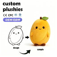 Peluche personnalisable en coton PP ultra doux, canard jaune, jouet en peluche, poupée, logos brodés, dessin personnalisé, rempli