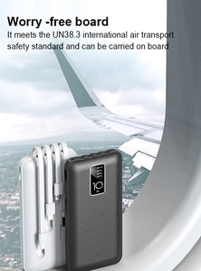 Phổ biến 10000mAh ngân hàng điện với cáp LED hiển thị Powerbank nhanh phí banco de Energia cho Iphone 15 accumulatore <span class=keywords><strong>di</strong></span> Energia - Product Image 6