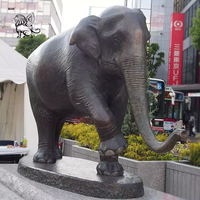 BLVE extérieur jardin décoration Style européen coulée métal taille réelle Animal Statue Bronze éléphant Sculpture