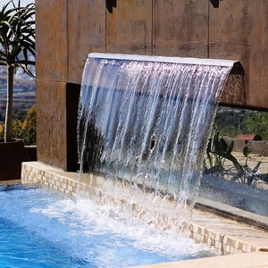 Cascada decorativa para exteriores, cascada de acero inoxidable, fácil de instalar, con luz led - Product Image 5