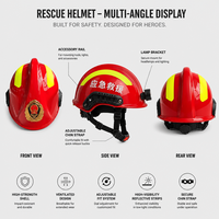 Casque de sauvetage personnalisé avec logo, coque résistante aux chocs pour pompier, absorption des chocs à froid 2652N avec support de lampe sur rail