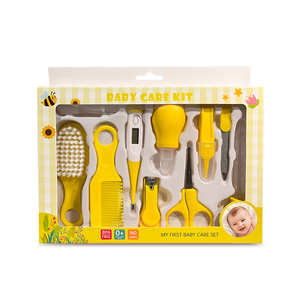 Set di toelettatura per neonati 8 pezzi più venduti Kit per la cura e la cura del bambino in Silicone con termometro forniture per bambini - Product Image 3