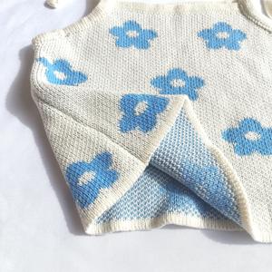 Bage nouveau-né bébé filles gilet tricoté filles <span class=keywords><strong>pull</strong></span> sans manches Offre Spéciale floral décontracté hiver 100% coton bio bébé épais 1000 - Product Image 6
