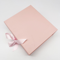 XJT Custom Logo Druck Luxus Band Griff Flip Pink Papier Geschenk box Hart karton Falt schachtel Verpackung