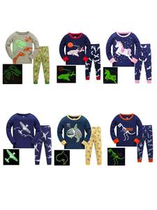 Pakaian Tidur Desain Baru 100% Katun Piyama Kartun Anak Piyama Karakter Pakaian Tidur 2 Pcs Set Piyama Anak Perempuan Unicorn - Product Image 1