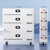 Paquete de Baterías de Almacenamiento de Energía Solar Apilables de 80 kWh, Batería de Litio Ferrofosfato LiFePO4, China