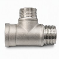 Raccord en T égal en acier inoxydable 304, filetage mâle BSPP BSPT 1 pouce, moulage de précision, surface lisse, qualité standard, raccord de tuyauterie 3 voies