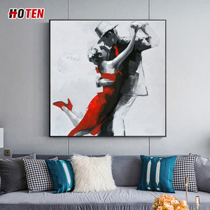 Artículos modernos para el hogar mujer flamenca española bailarina pintura al óleo estilo abstracto lienzo decoración de pared para sala de estar - Product Image 2