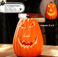 Lumières de citrouille d'Halloween pour rebord de fenêtre, cheminée, étagère, bibliothèque, décoration d'Halloween pour la maison, mignonnes pour le festival