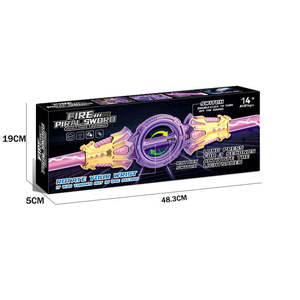 Sabre laser rétractable lumineux à double tranchant, épée rotative à changement de couleur, jouet pour cosplay et jeux de rôle - Product Image 3