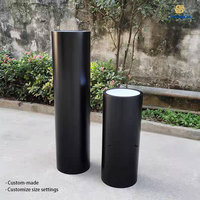Support de Présentation Cylindrique en Acier Inoxydable Personnalisé de Qualité Supérieure, Élégant pour Vitrine de Magasin de Vêtements, Idéal pour Socle Décoratif
