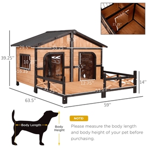 Chilochilo Maison <span class=keywords><strong>pour</strong></span> <span class=keywords><strong>chien</strong></span> en bois Vente en gros Maison <span class=keywords><strong>de</strong></span> luxe en bois <span class=keywords><strong>pour</strong></span> <span class=keywords><strong>chien</strong></span> Chenil extérieur <span class=keywords><strong>pour</strong></span> <span class=keywords><strong>chien</strong></span> avec porche et aire <span class=keywords><strong>de</strong></span> <span class=keywords><strong>jeux</strong></span> <span class=keywords><strong>pour</strong></span> jardin - Product Image 2