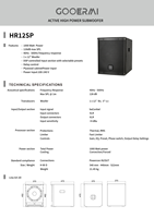 Subwoofer actif HR12SP 1000W avec préréglages DSP sélectionnables, haut-parleur de basses puissant pour location de scène et sonorisation en direct