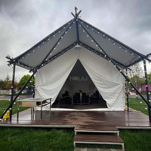 Tente de safari de luxe pour 6 à 8 personnes, en tissu Oxford, avec armature diagonale, pour camping et usage en resort en plein air - Product Image 1