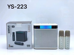 YS223 Altavoz Inalámbrico Recargable para Fiestas al Aire Libre, Reproductor de Música Portátil, Altavoz de Karaoke con Micrófono Inalámbrico para Fiestas en Casa, KTV - Product Image 4
