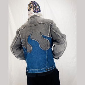 DiZNEW Custom Casual Denim Jacket Factory Wholesale Hombres Daiwa <span class=keywords><strong>Ko</strong></span> Truck Driver Jacket Hombres Jacket Denim 100% Cotton Shell - Product Image 3
