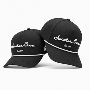 Laser Perforated Custom 5 Panel Golf Hat Performance Fabric <b>Rope</b> 3D Embroidery Logo Outdoor Sport Unisex Quick Dry - Product Image 1