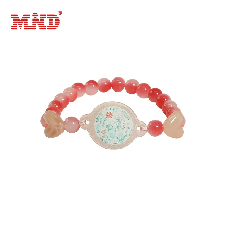 NFC Innovative Acrylic MIFARE DESFire EV3 4K Glass Beaded Bracelet Beads Artificial Jewelry Amusement Parks Ticket