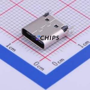USB-307HI USB Connector SMD Connector ( Connector Type: Type-C )( Gender: Female )( Mounting Type: Clamp Plate ) - Product Image 1
