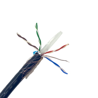 Câble LAN extérieur KICO Cat6 SFTP PVC 4P à paires torsadées, système de câblage de télécommunications 100M, certifié SGS/CE/RoHS, 8 conducteurs
