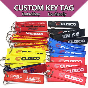 Cá nhân Keyring Airbus Móc Chìa Khóa hai mặt thêu Keychain tag hàng không cho các hãng hàng không thí điểm - Product Image 6