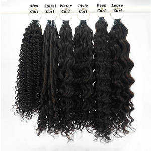 <span class=keywords><strong>KAMA</strong></span> Double-Strand all'ingrosso acqua/profondo/Afro piume ricci uncinetto estensione dei capelli onda di acqua capelli umani per trecce per la creazione - Product Image 6