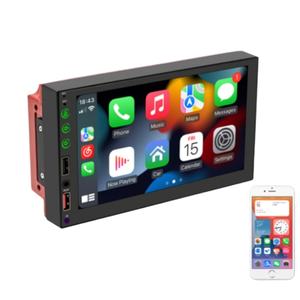 Universal <span class=keywords><strong>2</strong></span> Din 7 pulgadas inalámbrico CarPlay Android Auto RDS FM AM táctil coche reproductor Multimedia USB Mirror Link reproducción de películas - Product Image 1