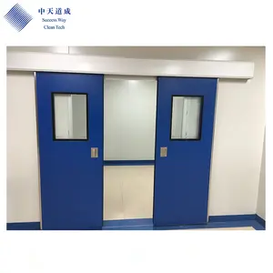 CE automático estándar de puerta corredera de vidrio para Hospital