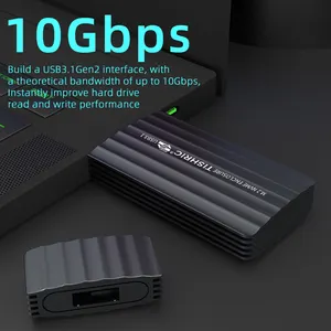 TISHRIC Boîtier SSD externe portable M2 Nvme Haute vitesse 10Gbps M2 Nvme vers boîtier USB 3.1 Nvme Disque dur externe