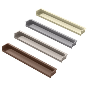 Concealed Drawer Handles Aluminum Alloy Recessed Wardrobe Cabinet <b>Door</b> Pulls Minimalist Design Easy Installation - Product Image 5