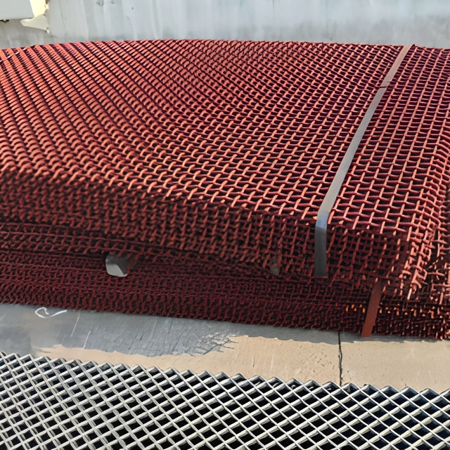 Heavy Duty 65Mn Crimped Woven Vibrating Screen Mesh, Woven Mining Screen Mesh for Mineral Processing Ore Sand Sieving