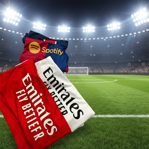 Jersey Sepak Bola Thailand Berkualitas Tinggi 100% Poliester untuk Musim 25-26, Cetak Laser Klub Eropa, Dapat Disesuaikan Nomor dan Nama - Product Image 2