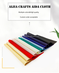 Tissu <span class=keywords><strong>Aida</strong></span> pour point de croix de différentes couleurs 14ct 15*15 cm Tissu blanc pour point de croix - Product Image 3