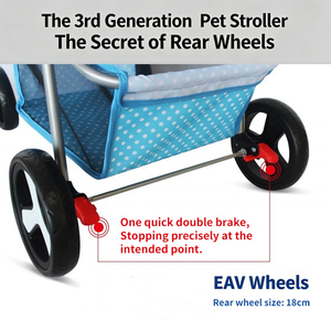 <span class=keywords><strong>Poussette</strong></span> <span class=keywords><strong>de</strong></span> voyage pliable <span class=keywords><strong>de</strong></span> luxe à 4 roues pour chat et chien, chariot <span class=keywords><strong>de</strong></span> promenade pour animaux <span class=keywords><strong>de</strong></span> compagnie avec porte-bébé détachable - Product Image 4