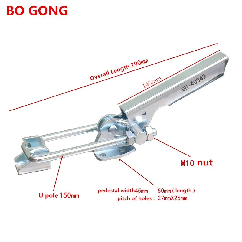 CH GH-abrazadera de palanca tipo pestillo, molde rodante de GH-40342, capacidad de retención de 3400KG, abrazadera de palanca ajustable de alta resistencia