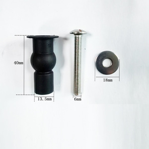 สกรูขยายที่นั่งชักโครก สแตนเลส 304 ยางรองรับ น็อตทองแดง M4 พร้อมสลักยึด - Product Image 3