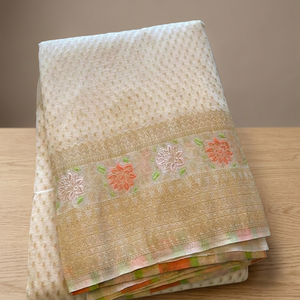 Indian Most Export Exclusive Latest Traditional Soft Khadicrep Silk <b>Saree</b> Bridal Wedding Festival Wear <b>Saree</b> For Women Girls - Product Image 3