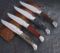 E-commerce Hot Selling 440c Couteau de poche pliant en acier Classique Multifonctionnel Portable EDC en bois pour la pêche en plein air OEM
