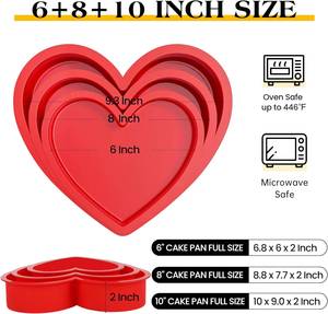 Moule à gâteau en silicone en forme de cœur MUYULINS, antiadhésif, sans BPA, certifié LFGB, idéal pour les brownies et le pain, adapté pour la cuisson - Product Image 5