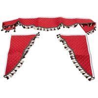 Ensemble de rideaux de fenêtre de camion en cuir universel 3 pièces, accessoires intérieurs décoratifs pour Volvo Scania DAF MAN Mercedes HOWO